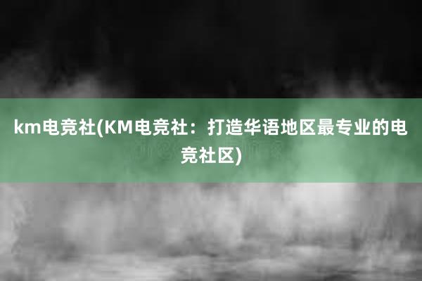 km电竞社(KM电竞社：打造华语地区最专业的电竞社区)