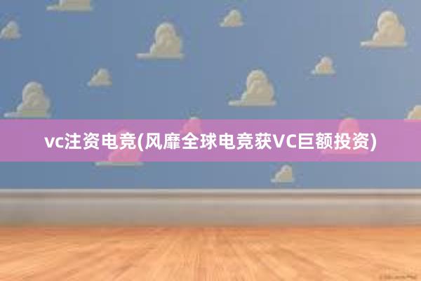 vc注资电竞(风靡全球电竞获VC巨额投资)