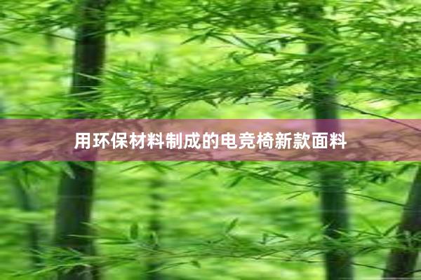 用环保材料制成的电竞椅新款面料