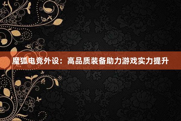 魔狐电竞外设：高品质装备助力游戏实力提升